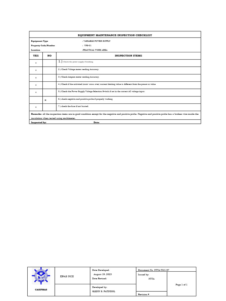 What Is Maintenance Inspection