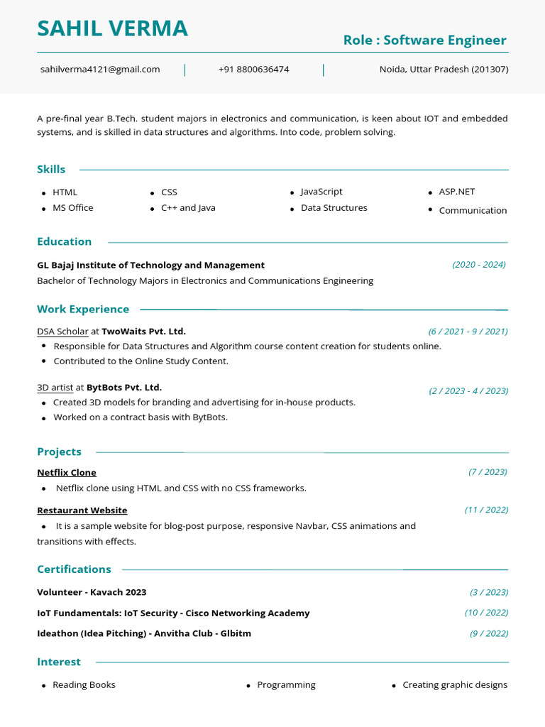 Sahilverma Sde Resume PDF PDF - 1711995551
