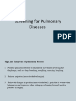 Pulmonary System Screening