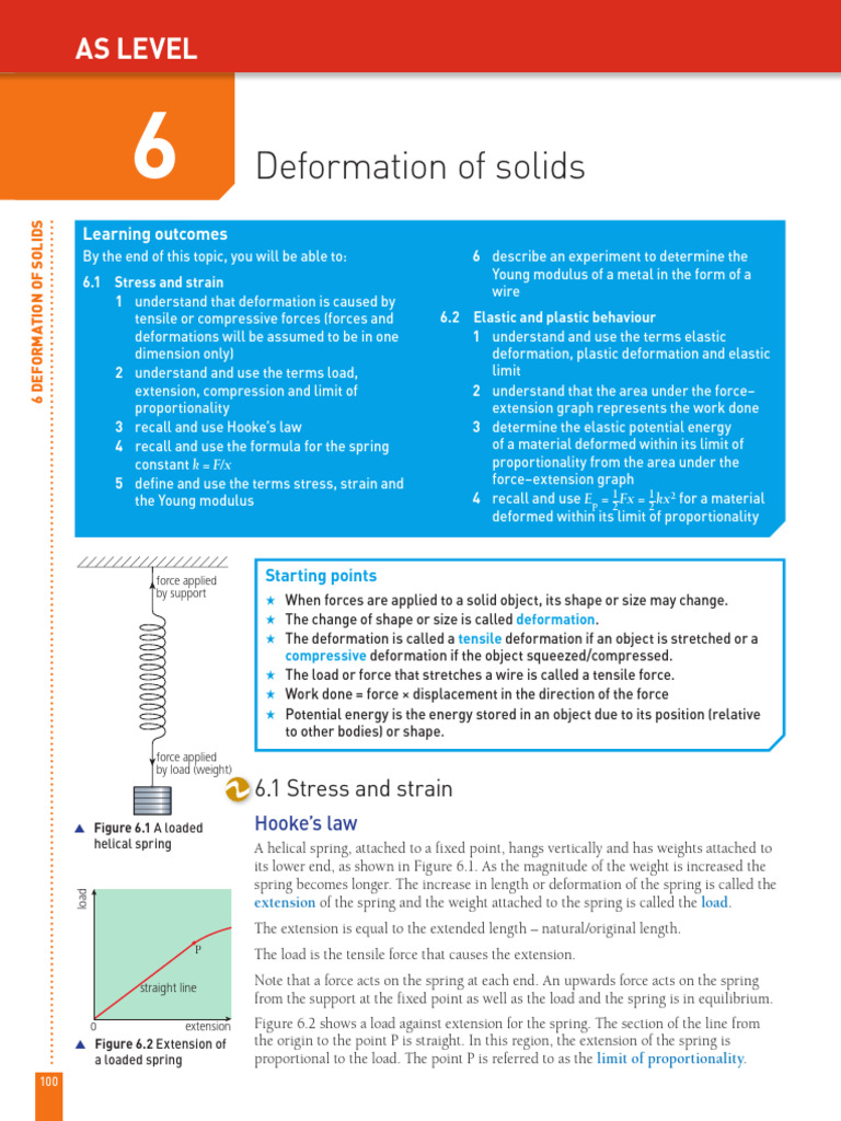 Young Modulus and Deformation of Solids | PDF | Deformation ...