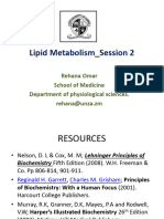 Lipid Metabolism Session 2