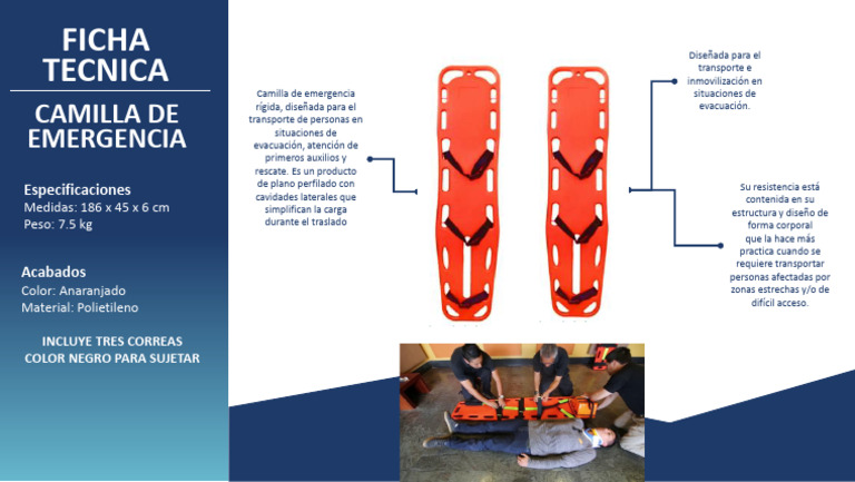 camilla-rigida-de-pvc-naranja-ficha-tecnica (1) | PDF