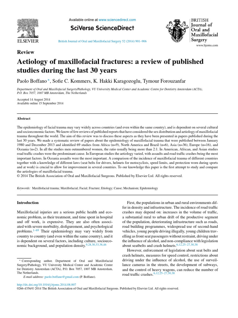 30 Years Systemic Review | PDF | Oral And Maxillofacial Surgery ...