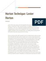 Horton Technique Lester Horton