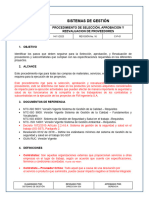 C-P-01 Selección Aprobación y Reevaluación de Proveedores y Contratistas-V15