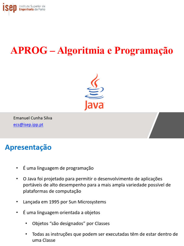 1-JAVA Introducao | PDF