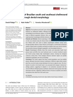 Population History of Brazilian South and Southeast Shellmound Builders Inferred Through Dental Morphology (Fidalgo Et Al 2021)