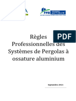 Règles Professionnelles Des Systèmes de Pergolas À Ossature Aluminium