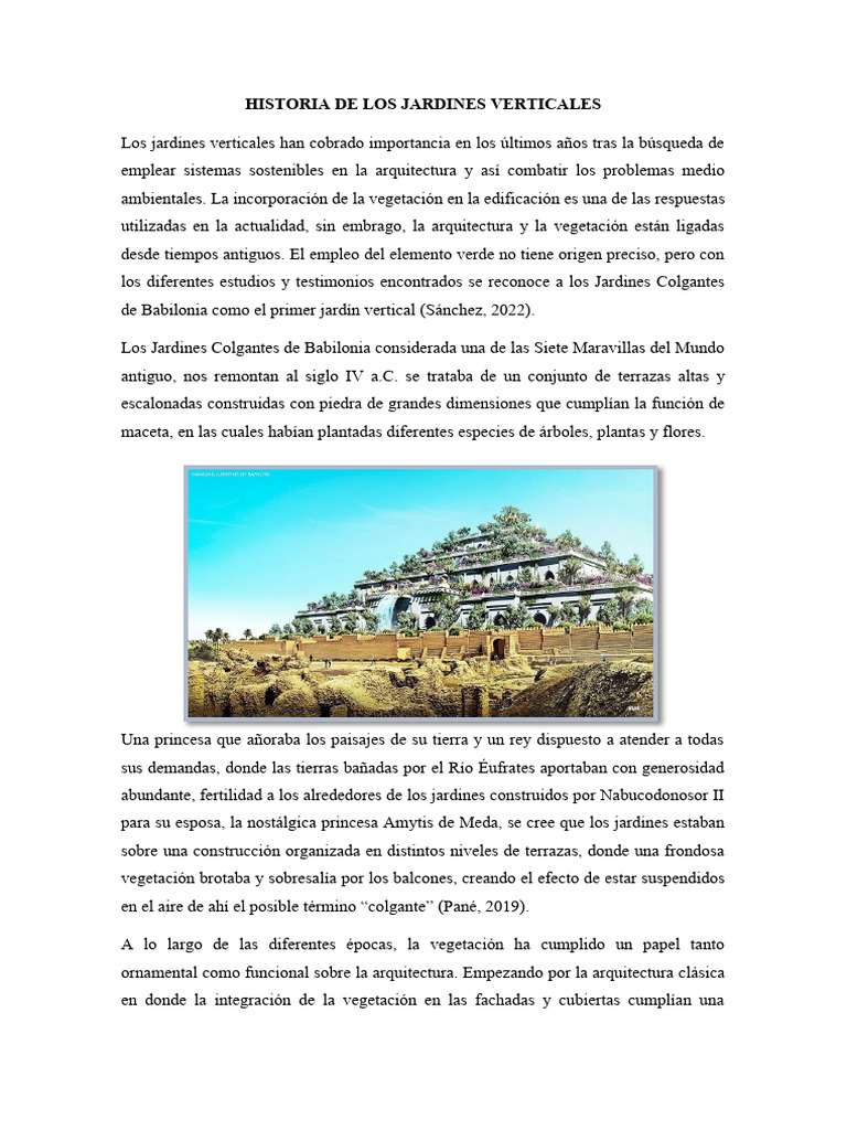 Historia de los Jardines Verticales | PDF | Jardines
