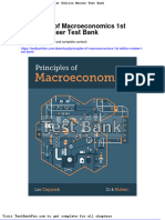 Principles of Macroeconomics 1st Edition Mateer Test Bank