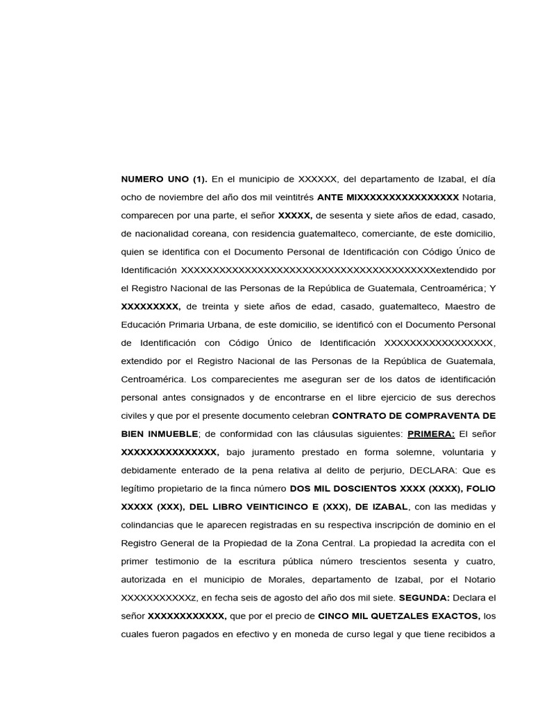 Contratos de Compraventa en Izabal | PDF | Guatemala | Justicia