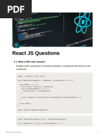 React JS Questions-Btnkzt