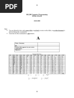 Previous Years Bil200 Final Exam