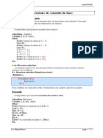 2 Structure de Contrôle de Base Algorithmique