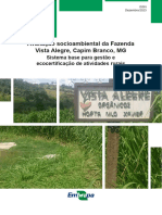 Avaliacao Socioambiental Da Fazenda Vista Alegre Capim Branco MG