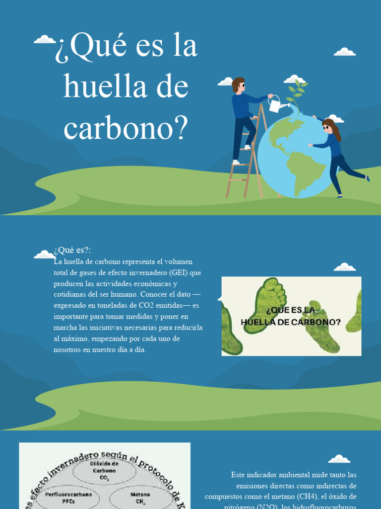 Trabajo Huella de Carbono | PDF | Gases de efecto invernadero ...