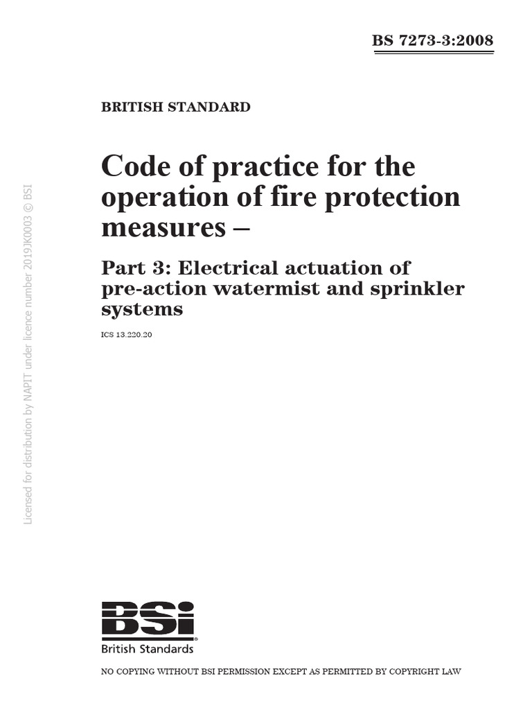 Code of Practice For The Operation of Fire Protection Measures | PDF ...