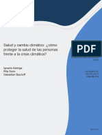 Salud y Cambio Climaticocomo Proteger La Salud de Las Personas Frente A La Crisis Climatica