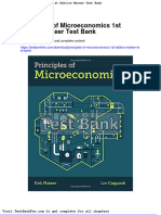 Principles of Microeconomics 1st Edition Mateer Test Bank