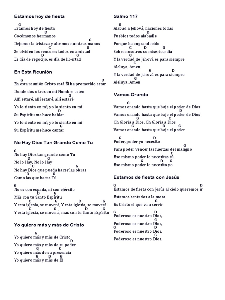 Coros Tradicionales Pdf Oración Cristo Título