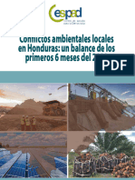 Conflictos Ambientales Locales en Honduras: Un Balance de Los Primeros 6 Meses Del 2023