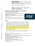 Resistencia a antibióticos de última línea en cocos Gram positivos-La era posterior a la vancomicina Biomedica 2014