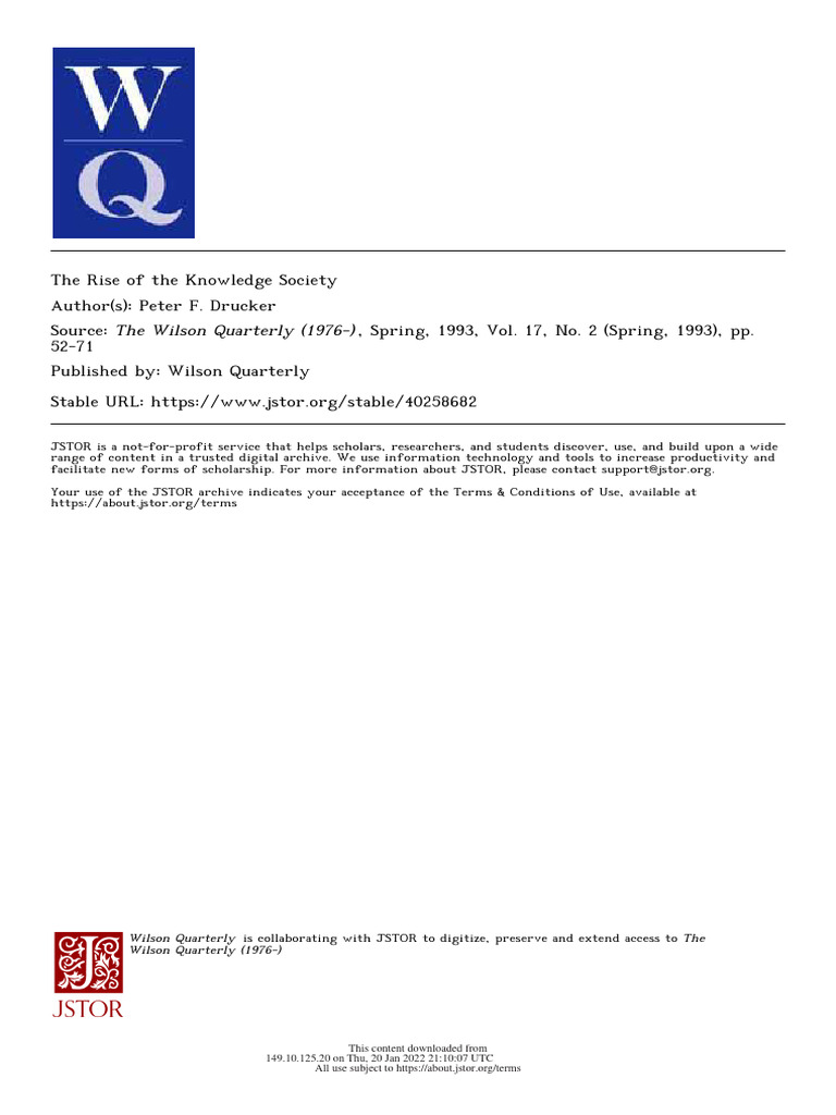Drucker peter the rise of the knowledge society 1993 spring pdf