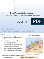 Module 1B - Ch. 4 (Membrane Structure and Transport) 2023