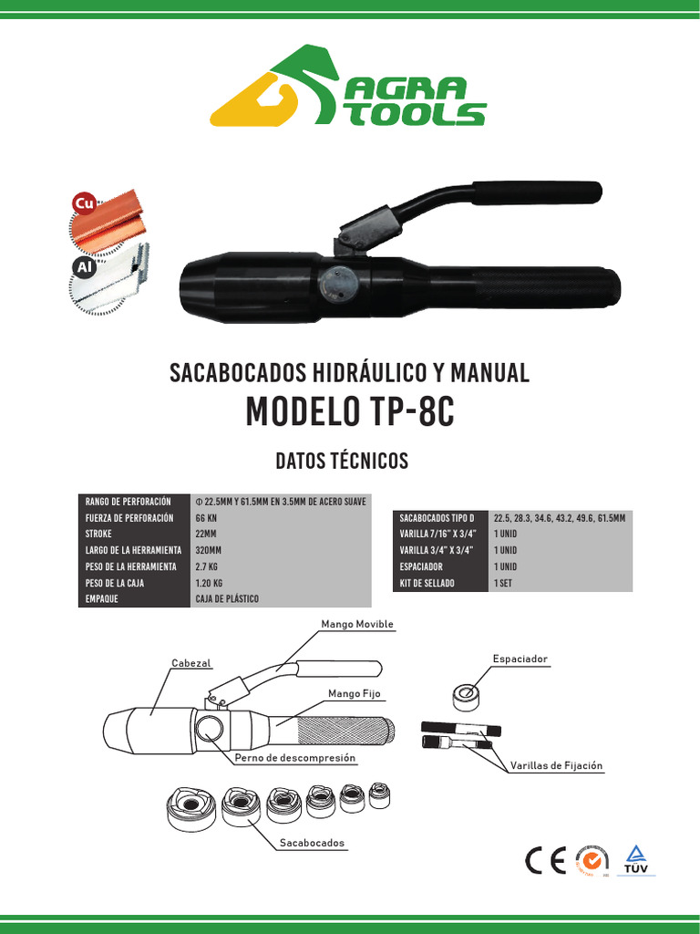 Herramientas Agra: Sacabocados TP-8C | PDF