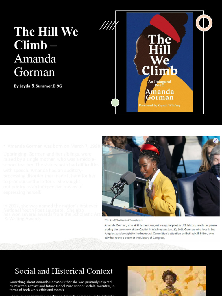 Amanda Gorman's "The Hill We Climb" Analysis | PDF