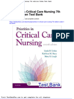 Priorities in Critical Care Nursing 7th Edition Urden Test Bank