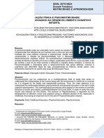 Educação Fisica e Psicomotricidade - Fatores Associados Ao Desenvolvimento Congnitivo Art