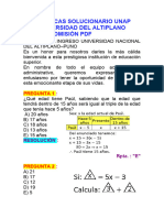 Solucionario Unap 2024 Universidad Del Altiplano Examen Admisión PDF