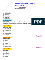 Razonamiento Verbal de Examen Admisión Resuelto PDF