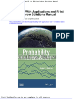 Probability With Applications and R 1st Edition Dobrow Solutions Manual
