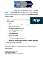 Subir Actas de Nacimiento Al Sistema Nacional