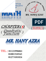 Chapter (4) Quadratic Function