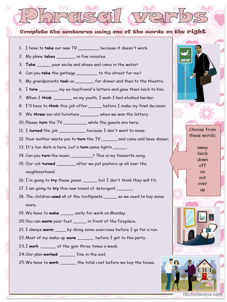 English phrasal verbs visual data 7