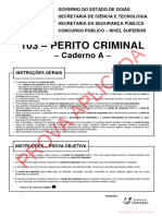 103 - Perito Criminal: Prova Aplicada