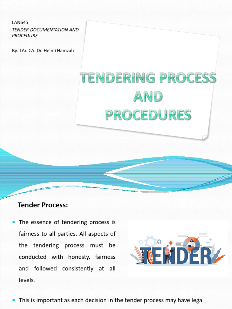 Tendering Process Overview and Steps | PDF | Business