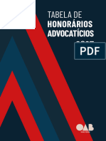 Tabela Honorarios Advocaticios 2023