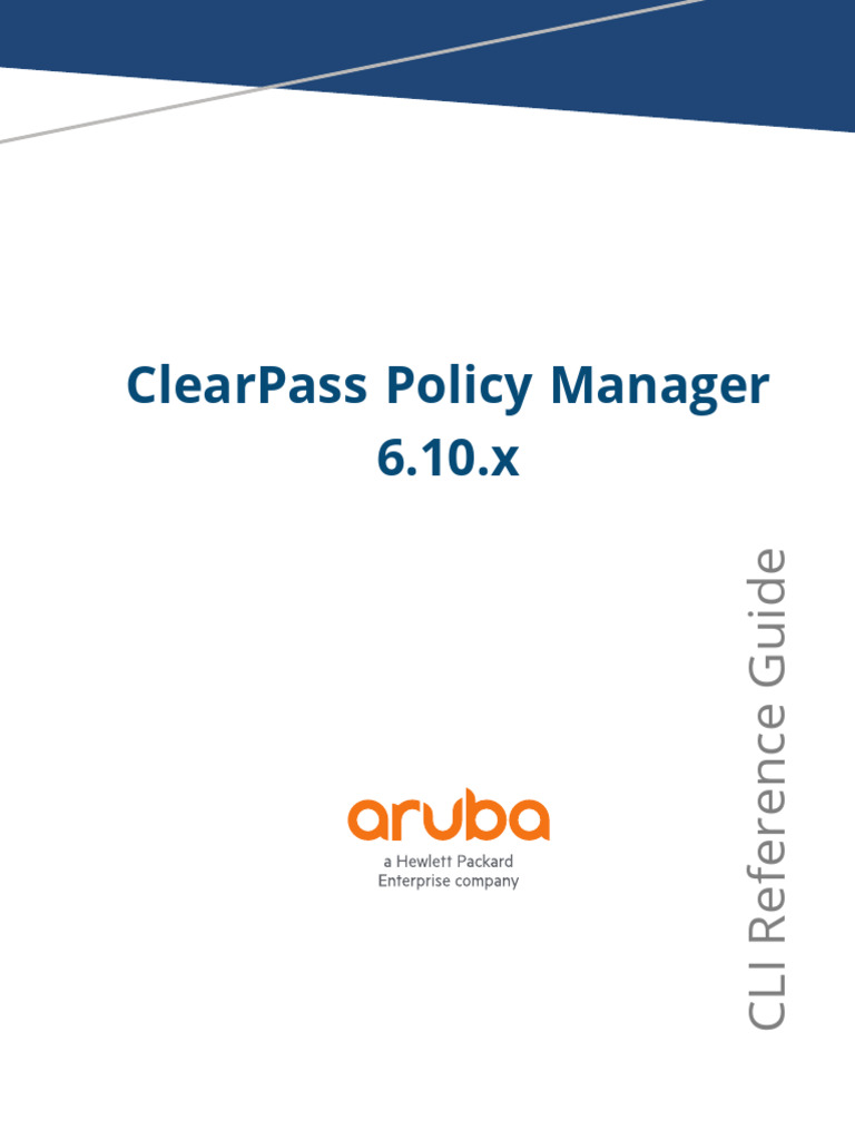 ClearPass CLI Guide PDF I Pv6 Ip Address
