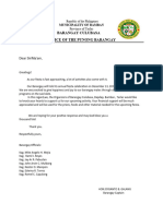 Solicitation Letter