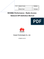 WCDMA Performance - Radio Access Network KPI Definition Manual