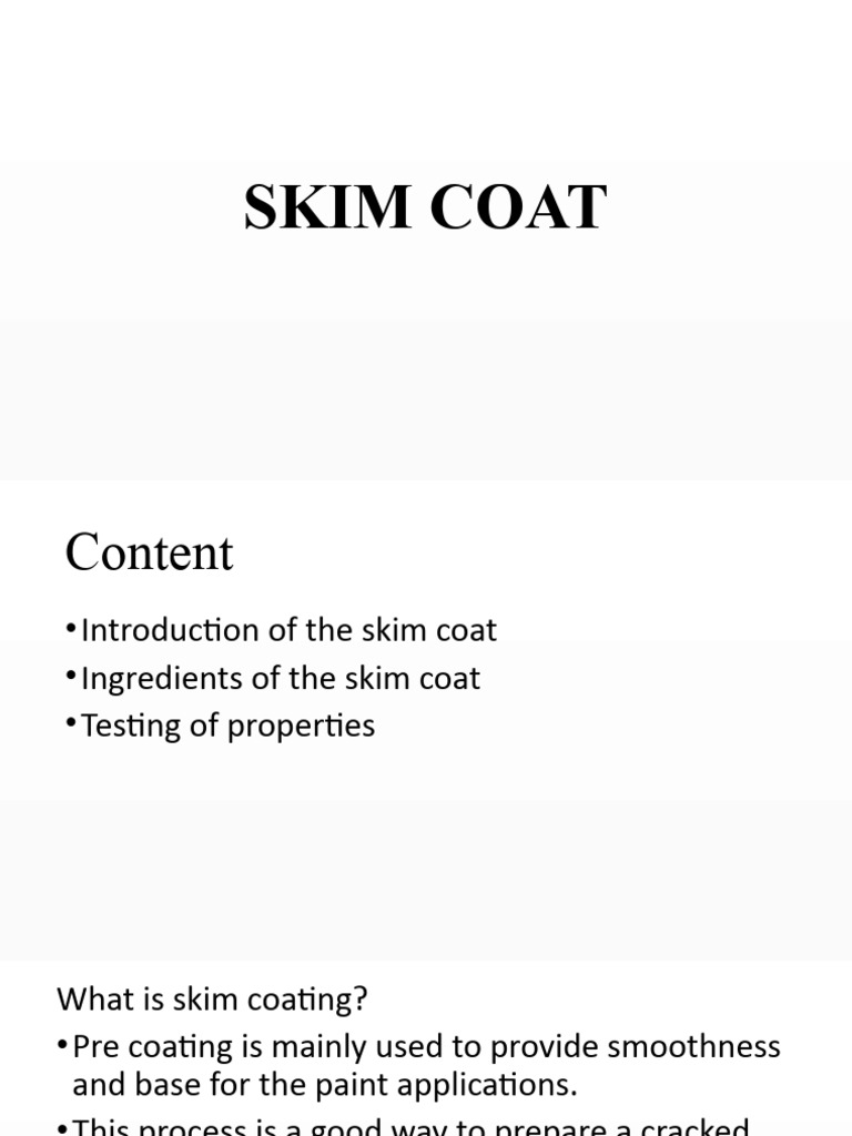 Skim Coat | PDF