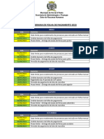 Cronograma de Folha de Pagamento 2023