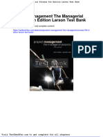 Project Management The Managerial Process 5th Edition Larson Test Bank