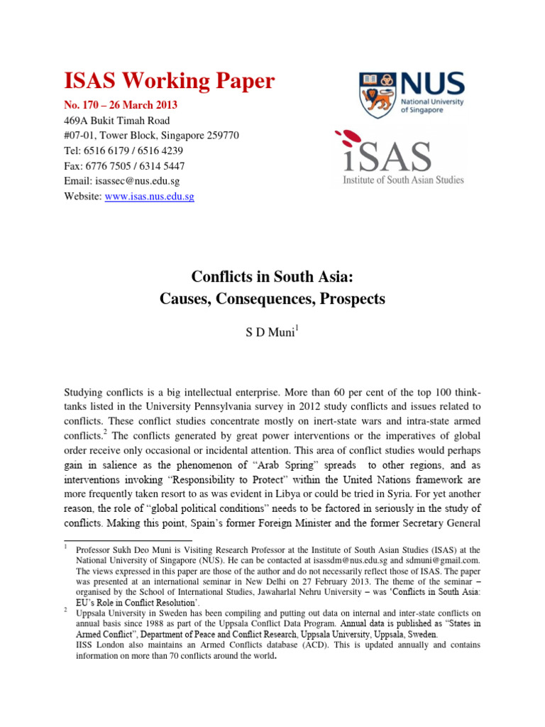 South Asia Conflict Analysis | PDF