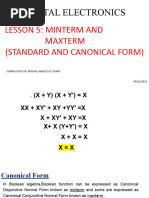 Digital Electronics Lesson 5 Minterm and Maxterm