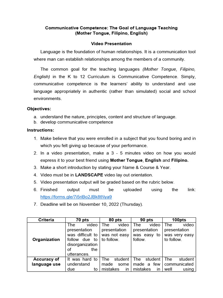 Enhancing Communicative Competence in Language Teaching | PDF ...